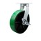 Service Caster 10'' Extra Heavy Duty Green Poly on Cast Iron Wheel Swivel Caster with Brake CRAN-SCC-KP92S1030-PUR-GB-SLB - alternate 1